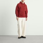 Drôle de Monsieur Men's Classic Slogan Hoodie in Dark Red