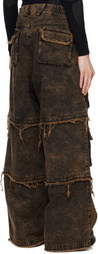MISBHV Brown Ibiza Oversize Denim Cargo Pants