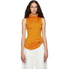 Loewe Orange Sleeveless High Turtleneck