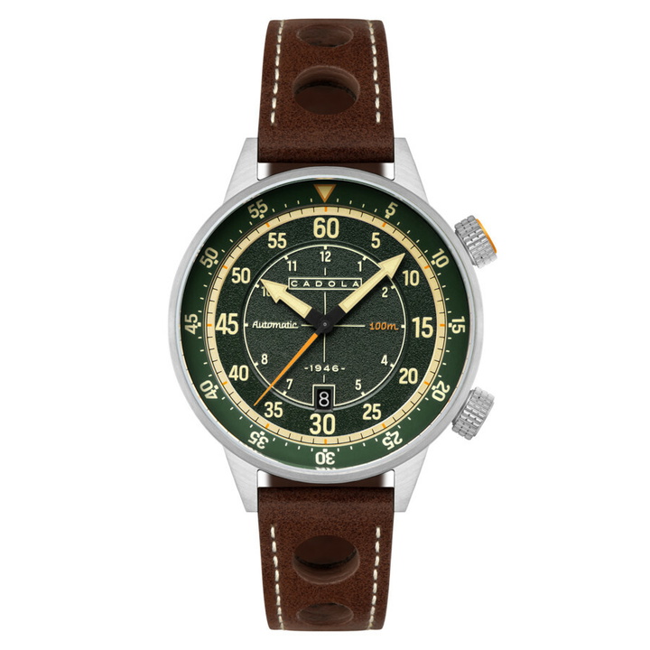 Photo: Cadola Rally Timer Automatic Green Dial Mens Watch CD-1059-04