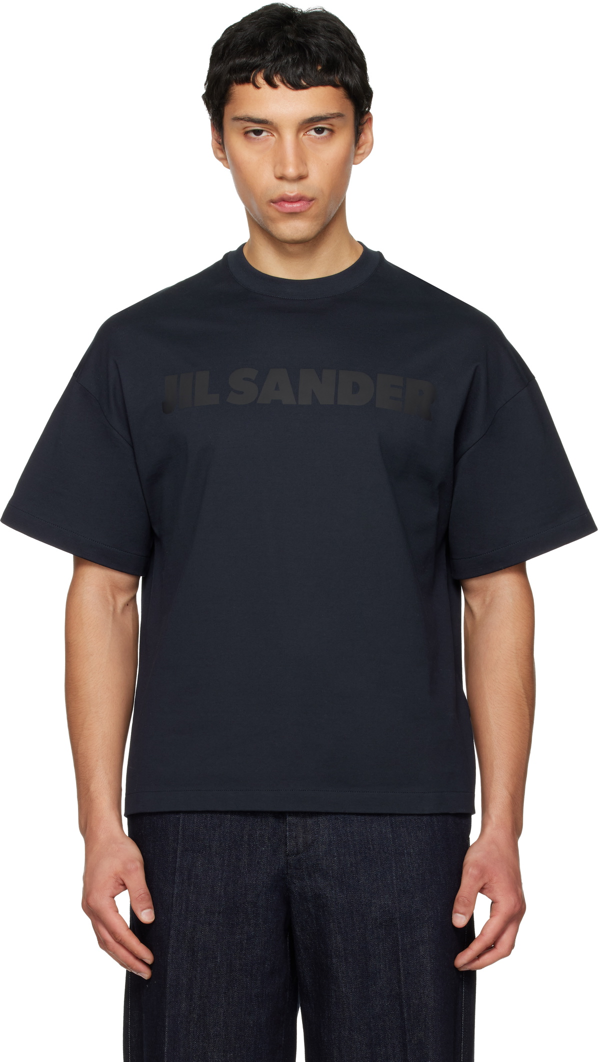 Jil Sander Black Mock Neck T-shirt Jil Sander