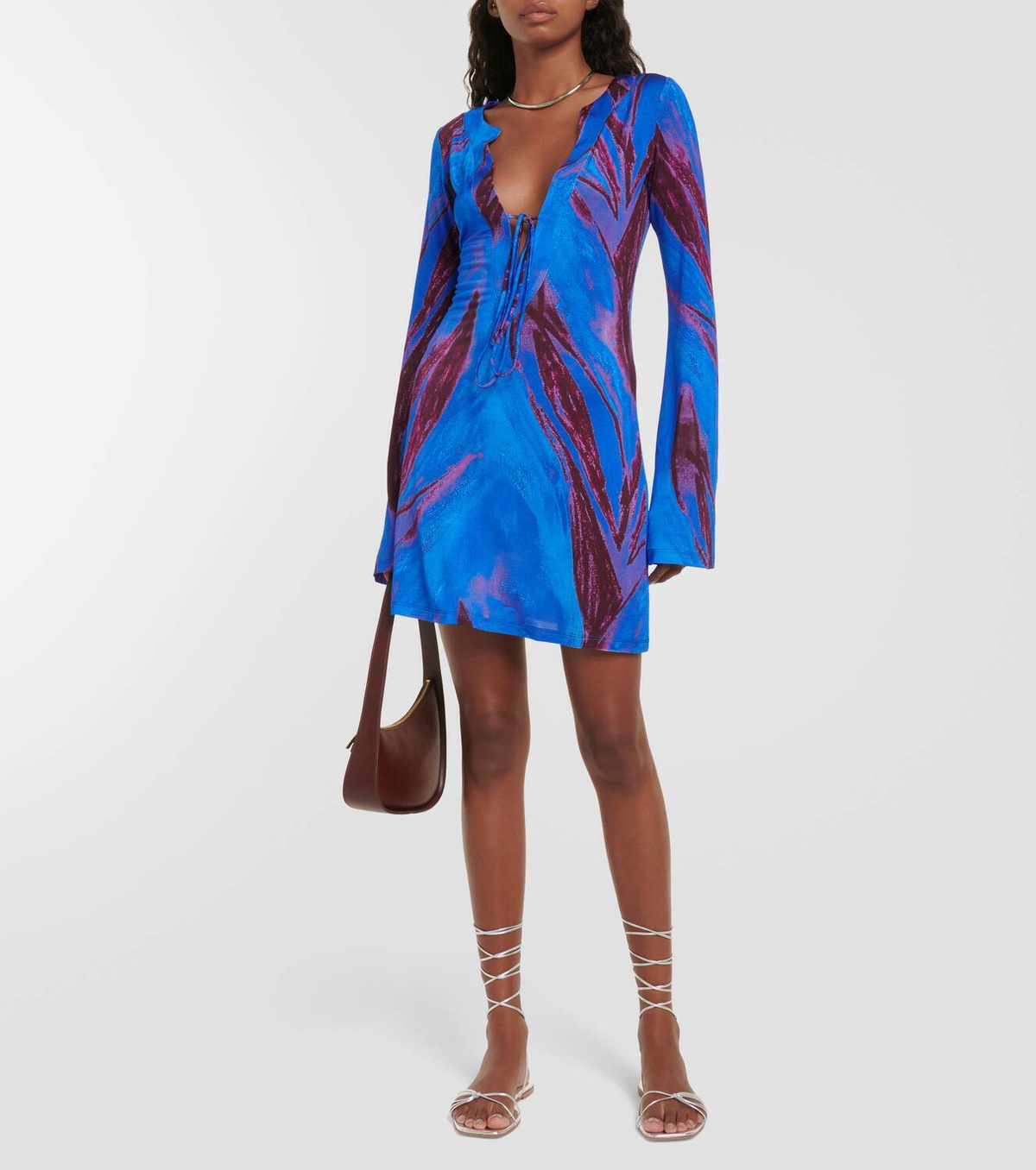 Louisa Ballou Printed jersey minidress