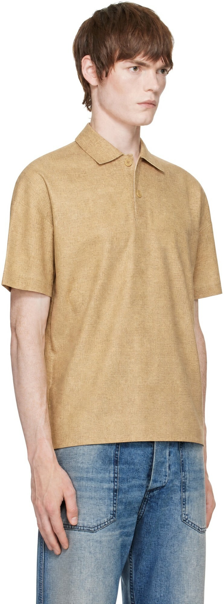 JW Anderson Tan Leather Polo