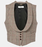 Chloé Prince of Wales wool-blend waistcoat