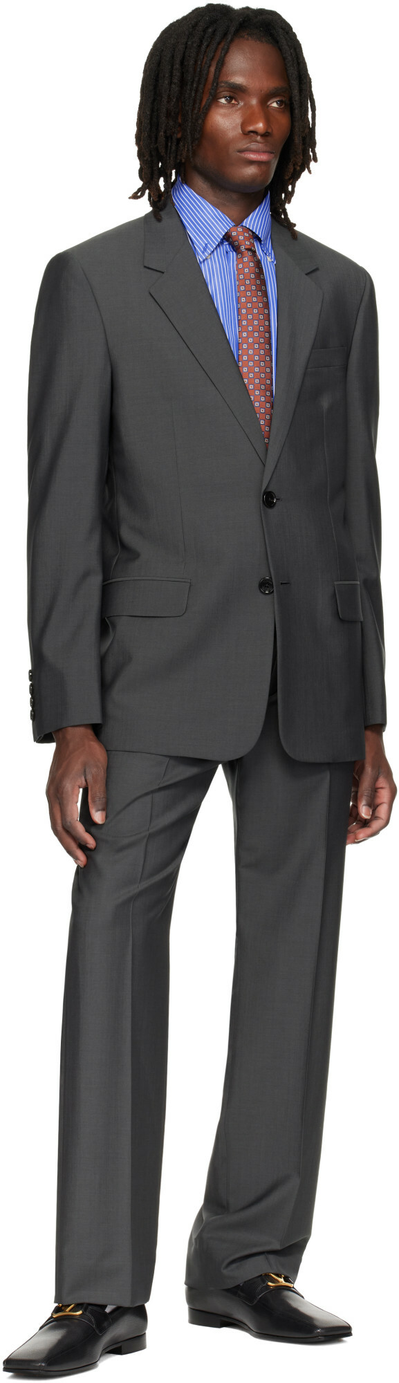 Valentino Gray Wool Mohair Blazer