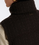 Agnona Cable-knit cashmere puffer vest