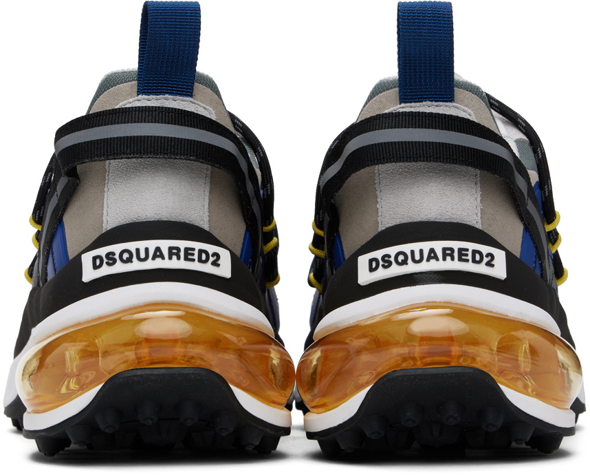 Dsquared2 Gray & Blue Bubble Sneakers Dsquared2