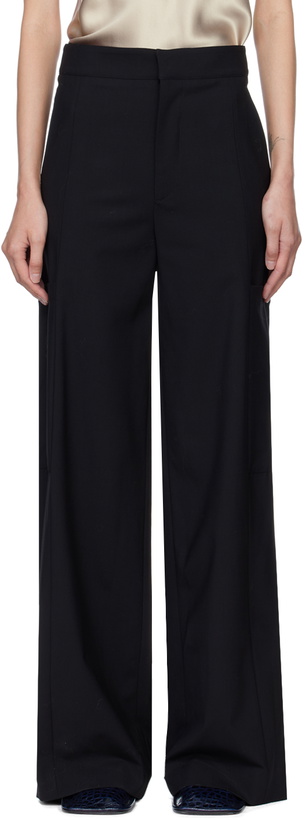 Photo: GAUCHERE Black Wide-Leg Cargo Trousers