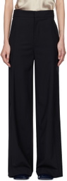 GAUCHERE Black Wide-Leg Cargo Trousers