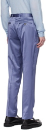 Paul Smith Blue Straight-Leg Trousers