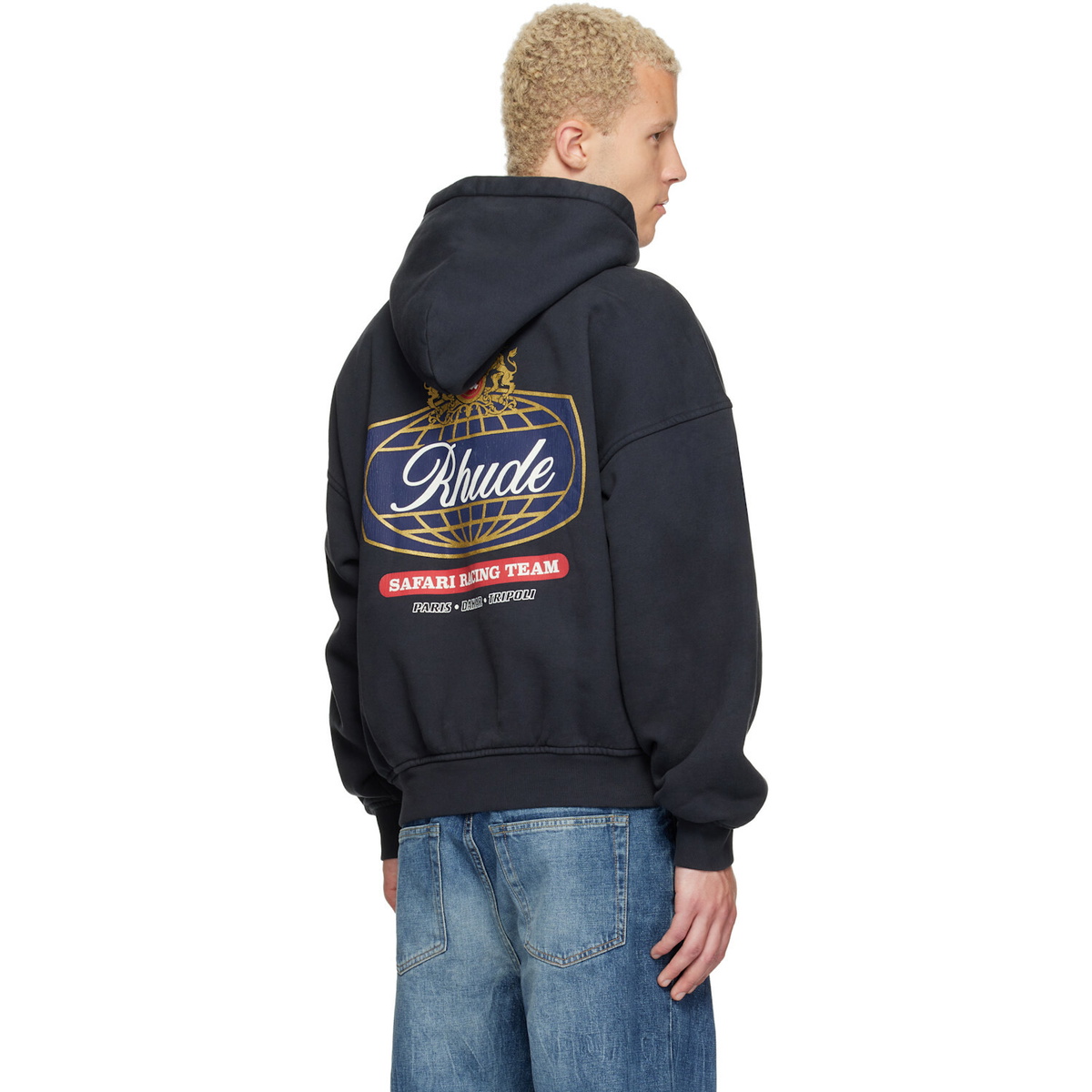 Rhude Black Safari Crest Hoodie