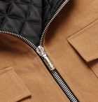 Rhude - Appliquéd Cotton-Canvas Hooded Jacket - Neutrals