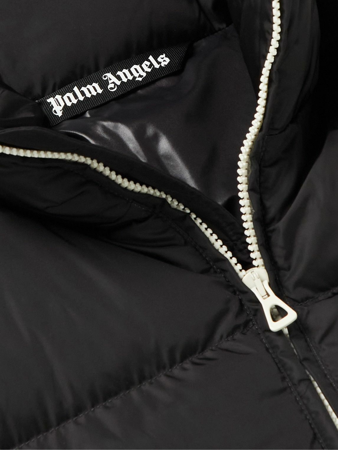 Palm Angels Logo Printed Padded Gilet Black/White