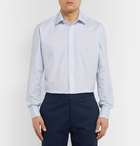 Charvet - Light-Blue Slim-Fit Pinstriped Cotton-Poplin Shirt - Blue