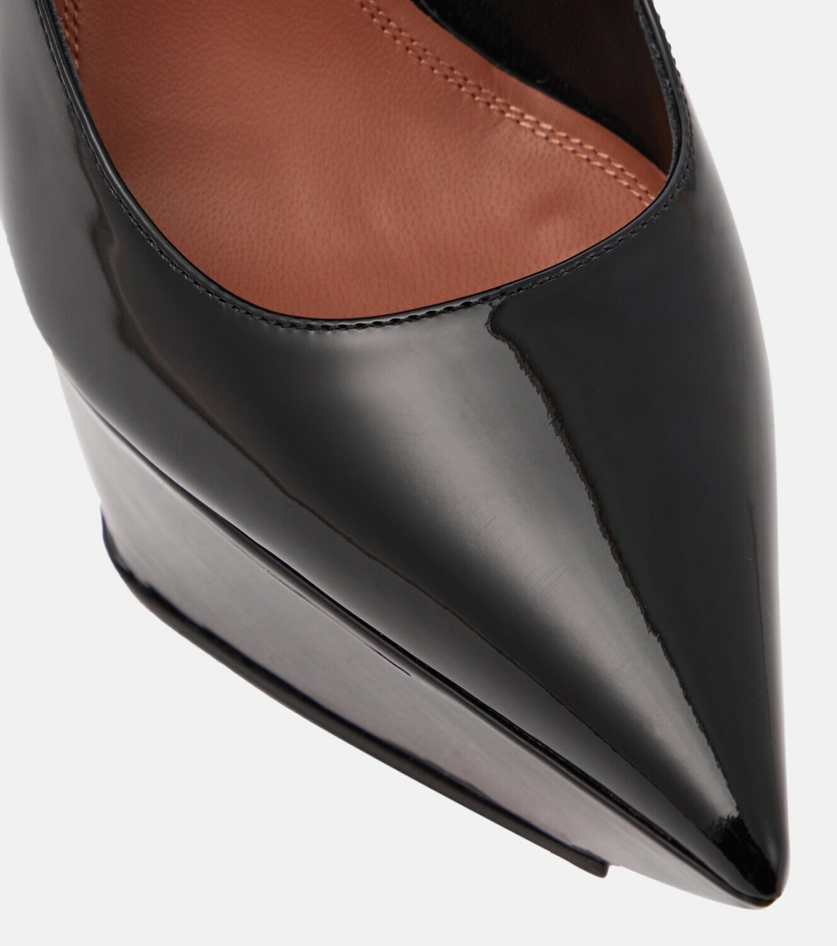 【Amina Muaddi】 Yigitメタリックレザープラットフォームパンプ Amina Muaddi Yigit metallic leather platform pumps Amina Muaddi