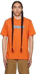 Carhartt Work In Progress Orange Liquid Script T-Shirt