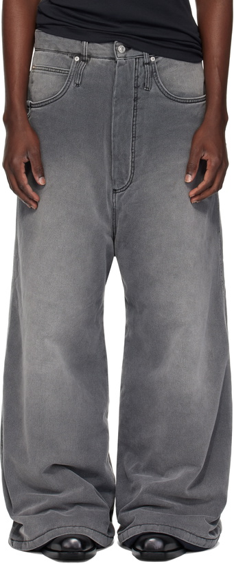 Photo: LU'U DAN Gray Wadded Jeans