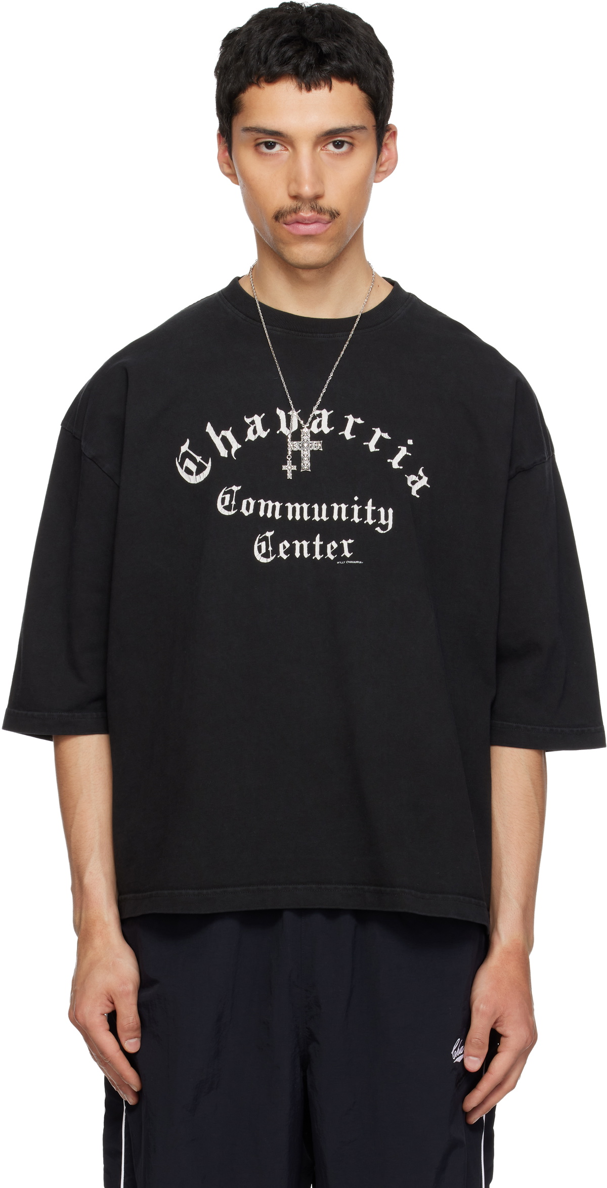 WILLY CHAVARRIA Black 'Chavarria Community Center' Buffalo T-shirt