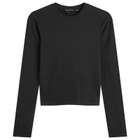 Good American Women's Super Stretch Long Sleeve T-Shirt in Black
