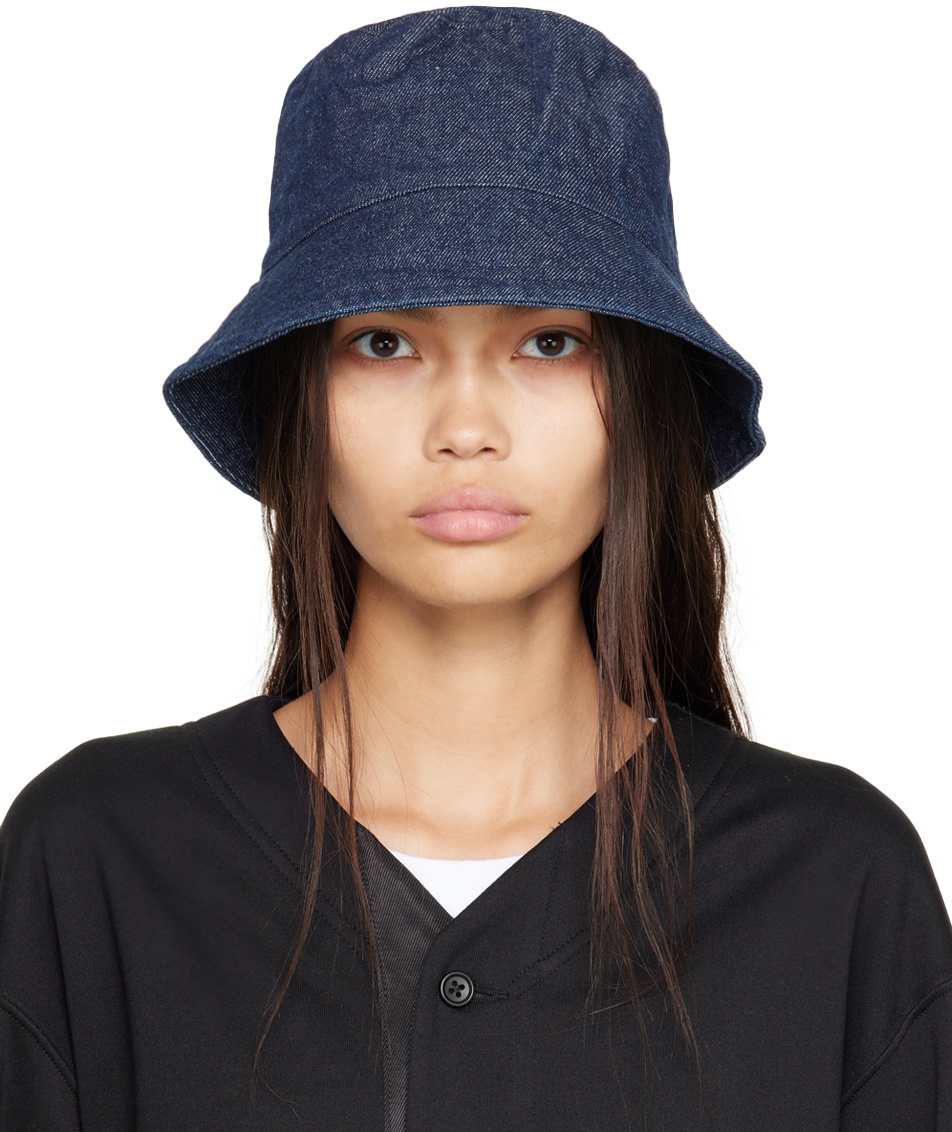 Engineered Garments Blue Asymmetrical Bucket Hat Engineered Garments