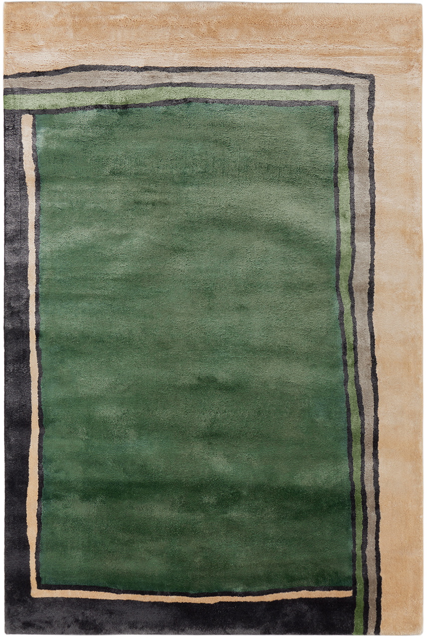 Cold Picnic Green Frames Rug