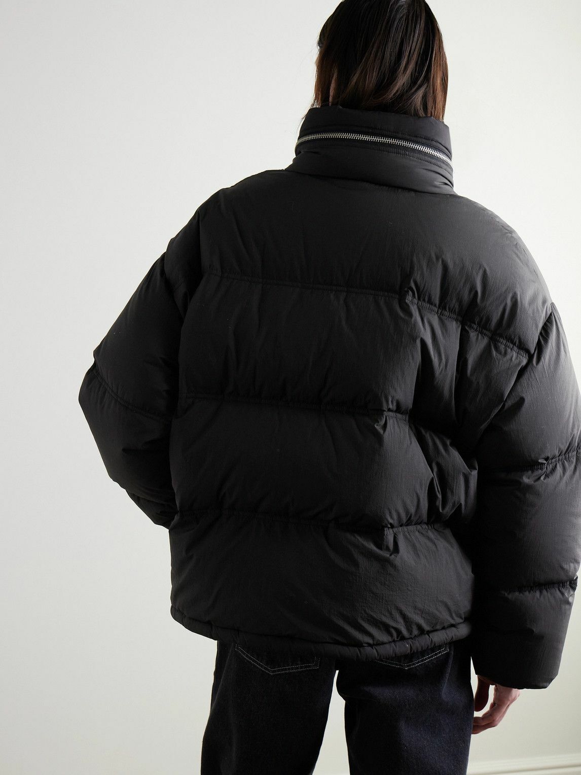 AMI PARIS - Logo-Appliquéd Quilted Shell Down Jacket - Black