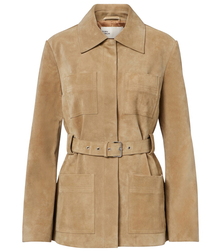 Photo: Tory Burch Belted suede jacket