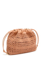 Chloe Summer Banana Leather and Raffia Cross-body Pouch - Natural - One Size