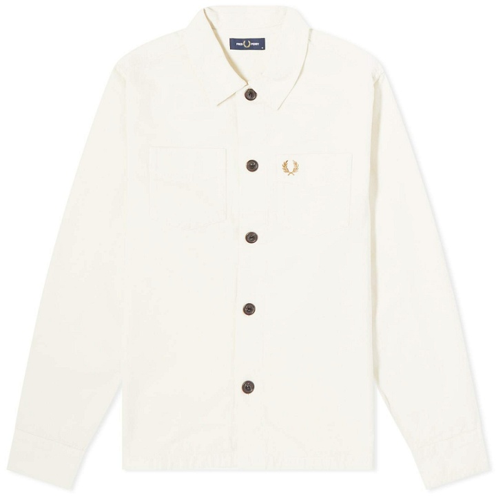 Photo: Fred Perry Men's Twill Overshirt in Ecru