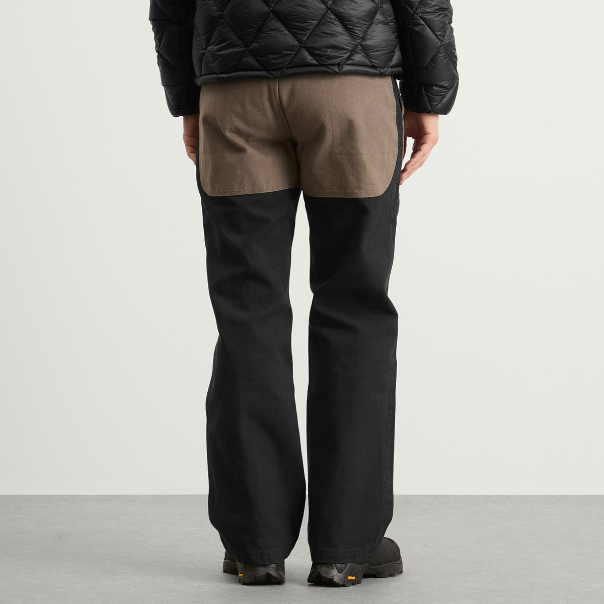 ROA Men's Fomes Double Knee Washed Canvas Pant in Black Grey ROA
