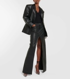 David Koma Leather split-hem maxi skirt