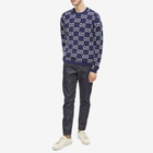 Gucci Men's Tapered 5 Pocket Washed Jean in Blue