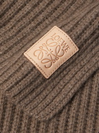 LOEWE - Logo-Appliquéd Ribbed Cashmere Scarf
