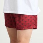 SKIMS Men's Sateen Sleep Boxers in Red Heart Halfdrop
