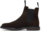 Common Projects Brown Classic Waxed Suede Chelsea Boots
