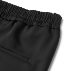 CMMN SWDN - Buck Slim-Fit Striped Grosgrain-Trimmed Woven Sweatpants - Men - Black