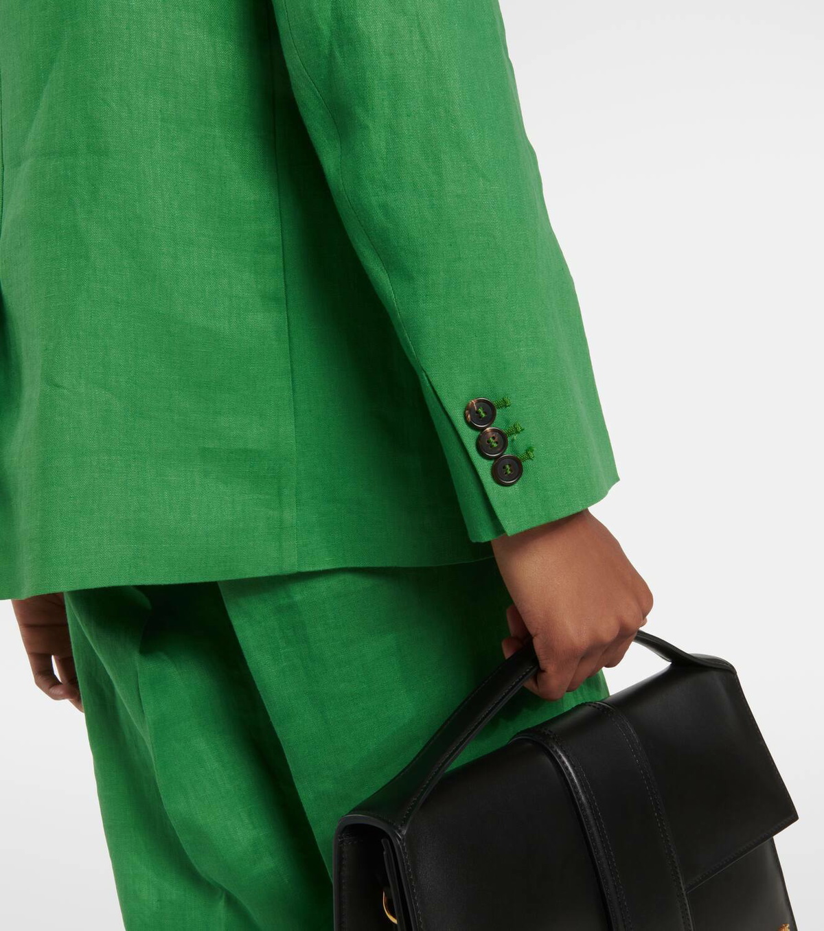 【送料&関税込】'S Max Mara Grass Green Linen Sofia Blazer S Max Mara Sofia single-breasted linen blazer S Max Mara