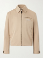 Givenchy - Harrington Logo-Appliquéd Cotton-Twill Jacket - Neutrals
