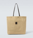 The Row Tori leather-trimmed canvas tote bag