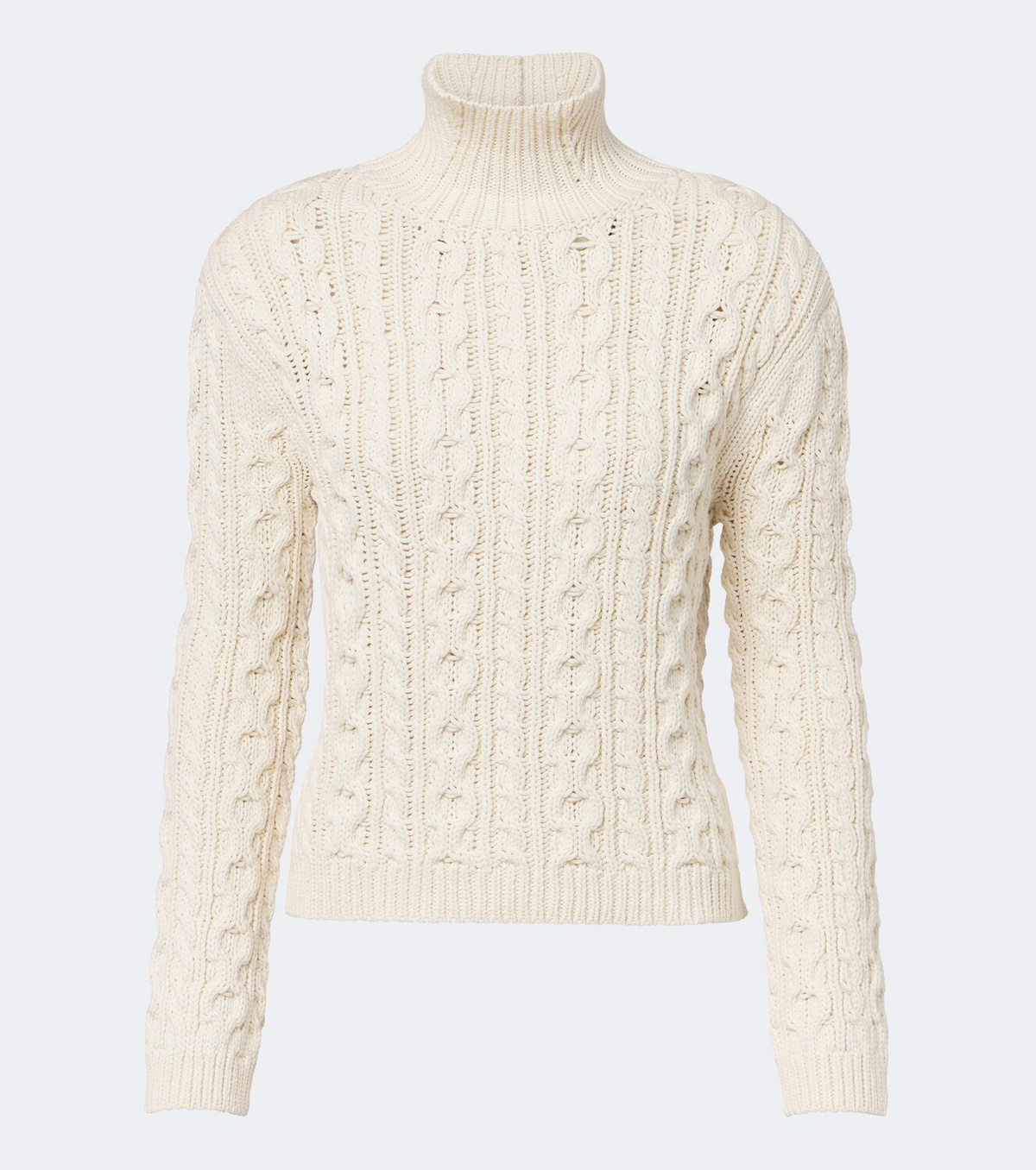 Róhe Cable-knit cotton-blend turtleneck sweater