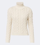 Róhe Cable-knit cotton-blend turtleneck sweater