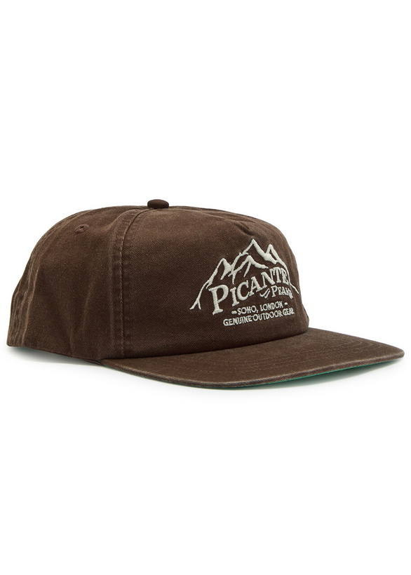 Photo: Picante Peaks Logo-embroidered Cotton cap - Brown - One Size
