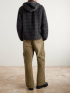 Our Legacy - Checked Brushed Wool-Blend Zip-Up Hoodie - Gray