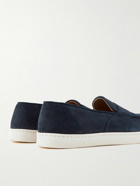 George Cleverley - Joey Full-Grain Suede Penny Loafers - Blue