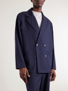 De Bonne Facture - Double-Breasted Wool Suit Jacket - Blue