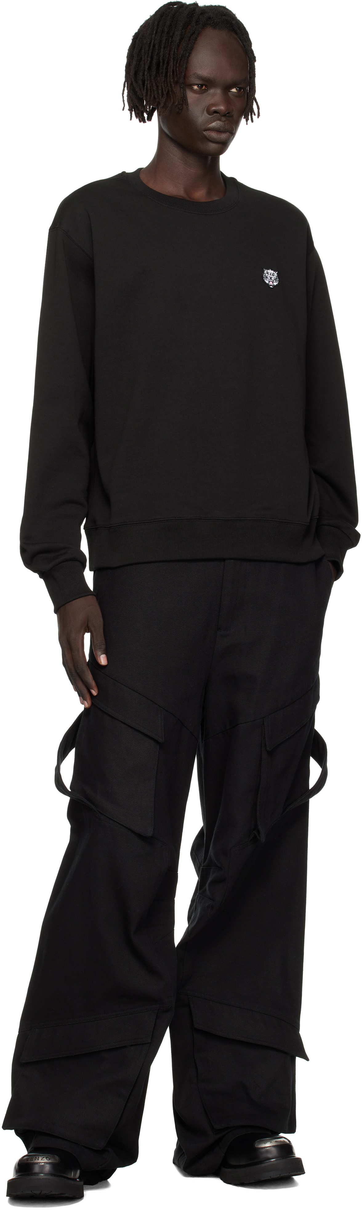 Kenzo Black Kenzo Paris 'KENZO Happy Tiger' Embroidered Sweatshirt