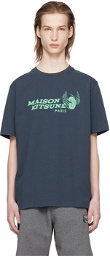 Maison Kitsuné Navy Racing Wheels T-Shirt