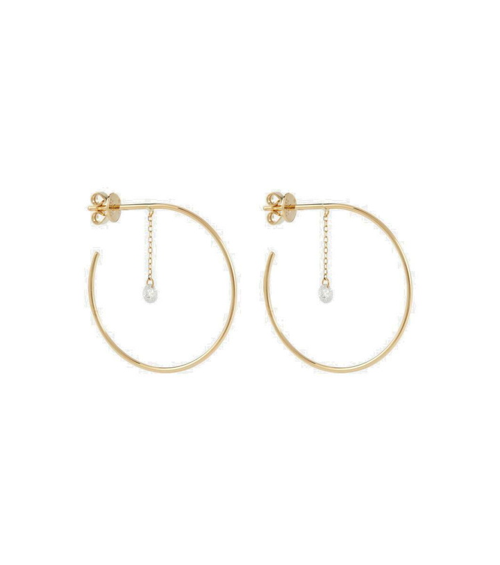 Photo: Persée Shape Of You 18kt yellow gold hoop earrings with diamonds