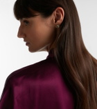 Shay Jewelry 18kt gold earrings with amethyst and diamonds