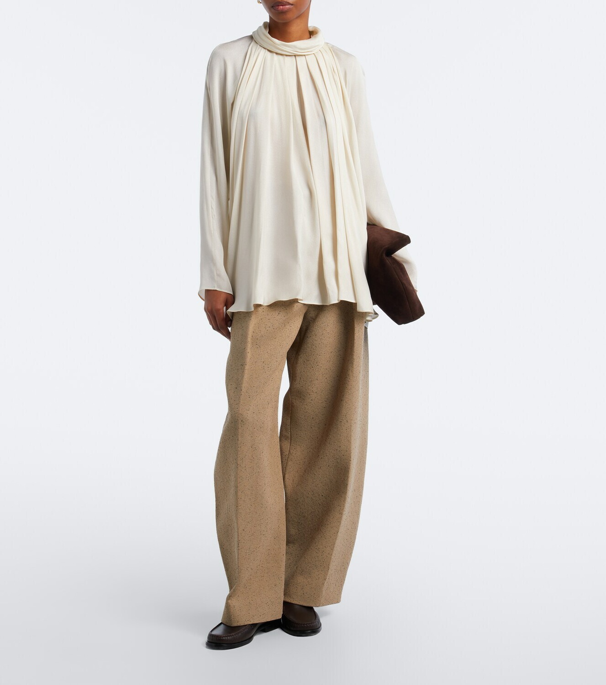 Agnona Draped satin blouse